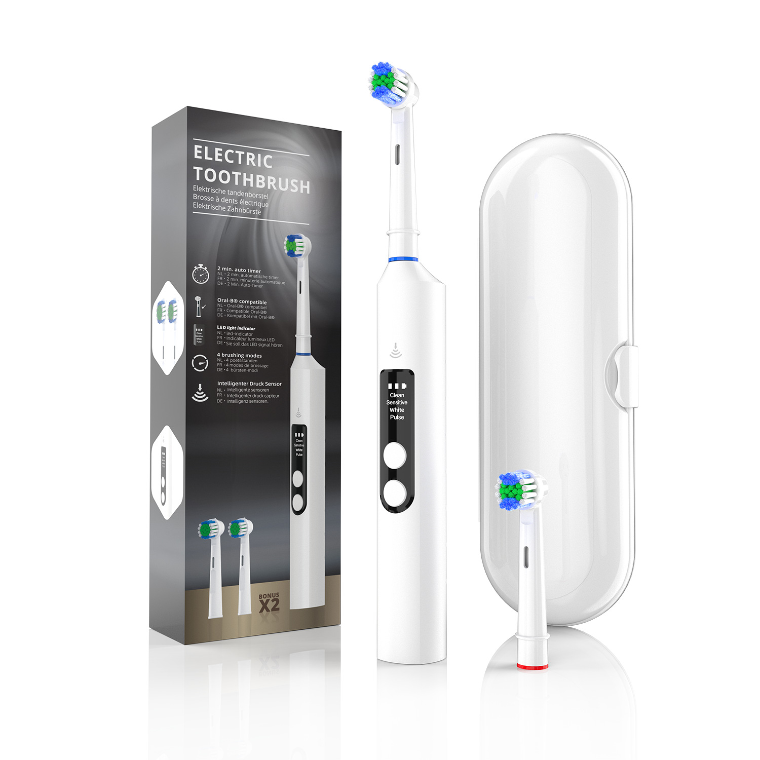 Electric Toothbrush Sonic - Bezprzewodowa, ładowalna, w pełni automatyczna, inteligentna